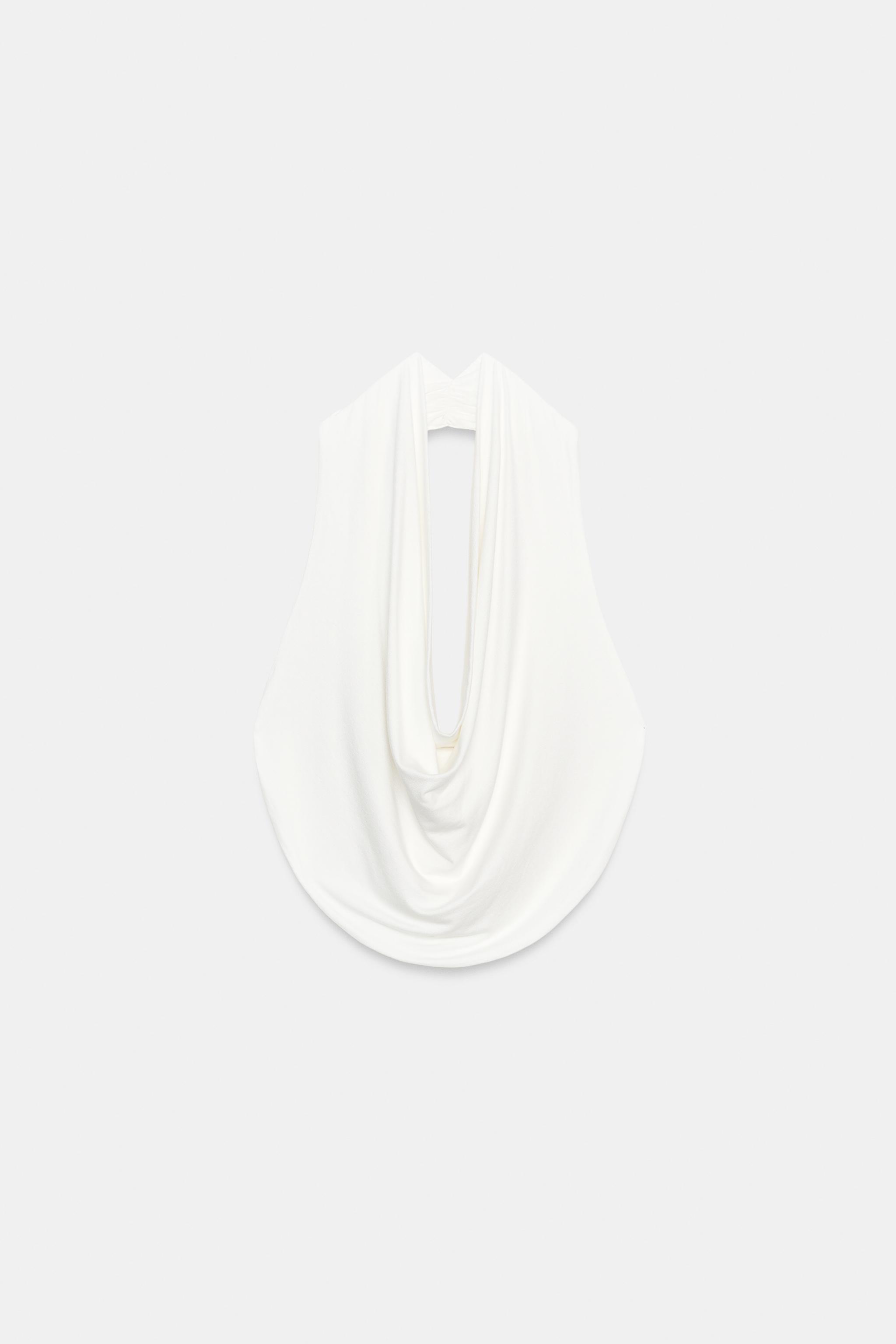 TOP HALTER DRAPÉ